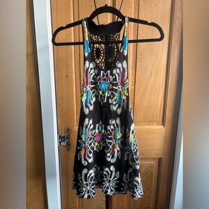 Free People Black Lace Knit Top‎